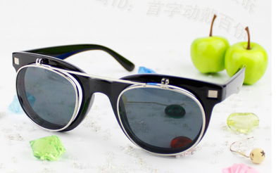 复古与科技的交汇 韩版欧美蒸汽朋克双层翻盖太阳镜